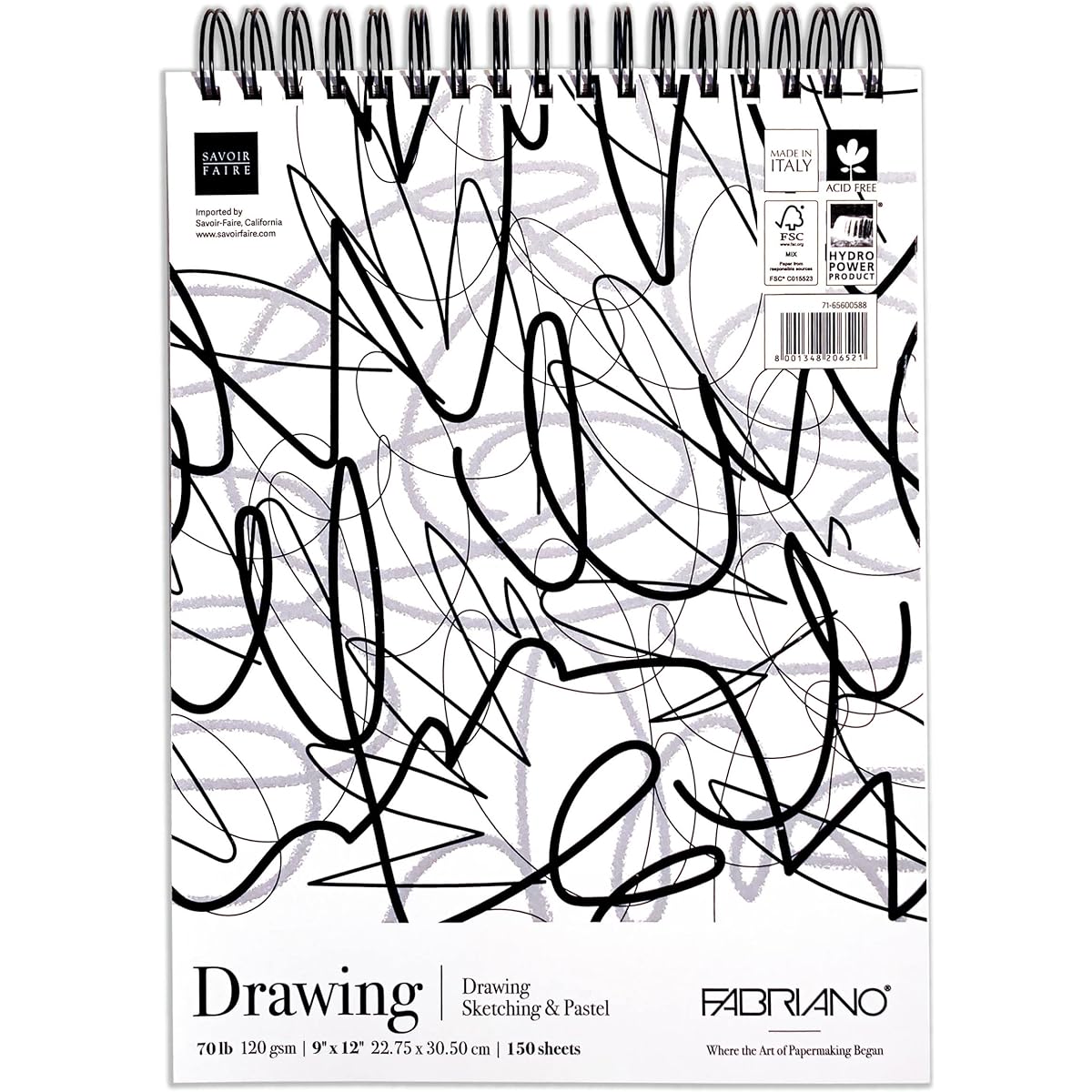 Fabriano Studio Fat Pad 9 x 12 inches, White