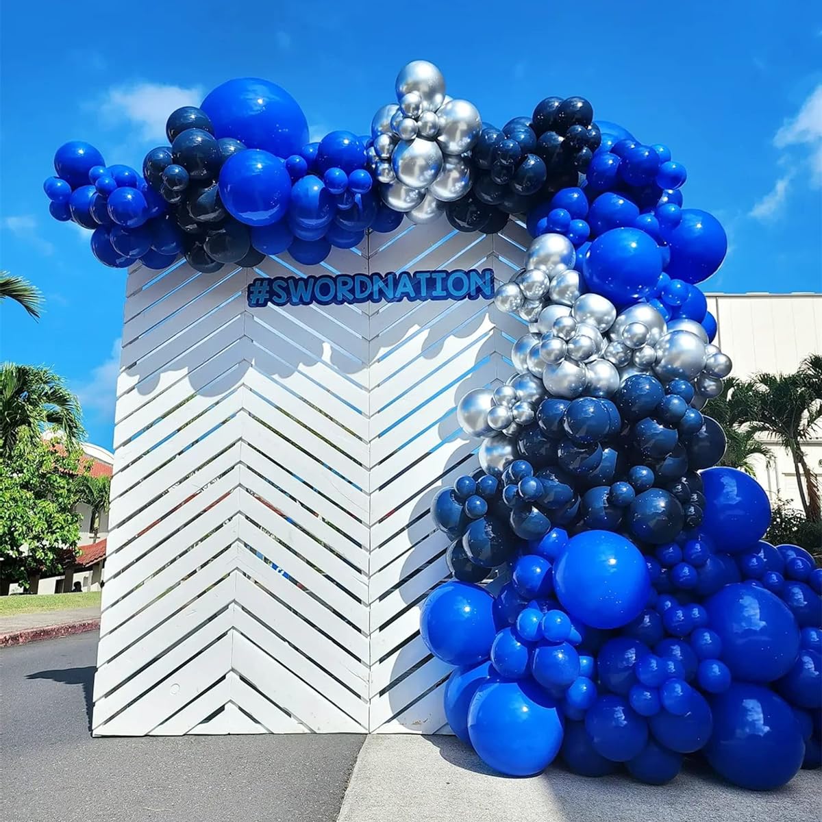 Blue Balloon Garland Arch Kit Various Sizes for Boys Birthday Baby Shower Graduation Party Decorations (Royal Blue)