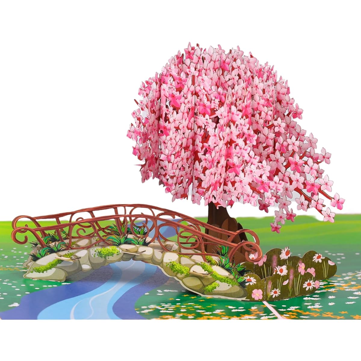 Pop Up Flower Card Cherry Blossom 3D Tree Romantic Pop Up Card 6" x 8" Mother's Day Pop Up Greeting Card Anniversary Valentine's Day Card Thank You Birthday for Women/Wife/Grandma/Any Occasion