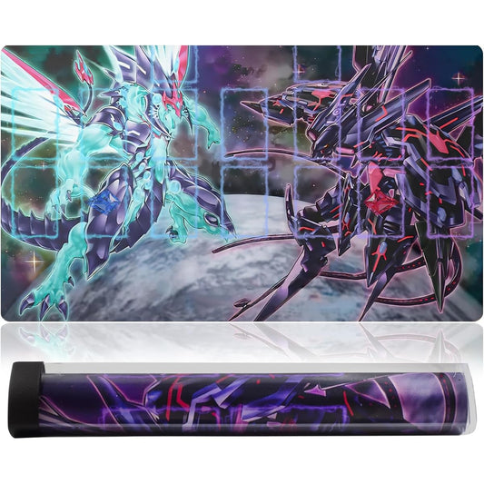 Sabermaster Card Rubber Mat Duel Mat Game Competition Pad Mat Card Binder Deck 23.6x13.7inch (Galaxy Eyes)