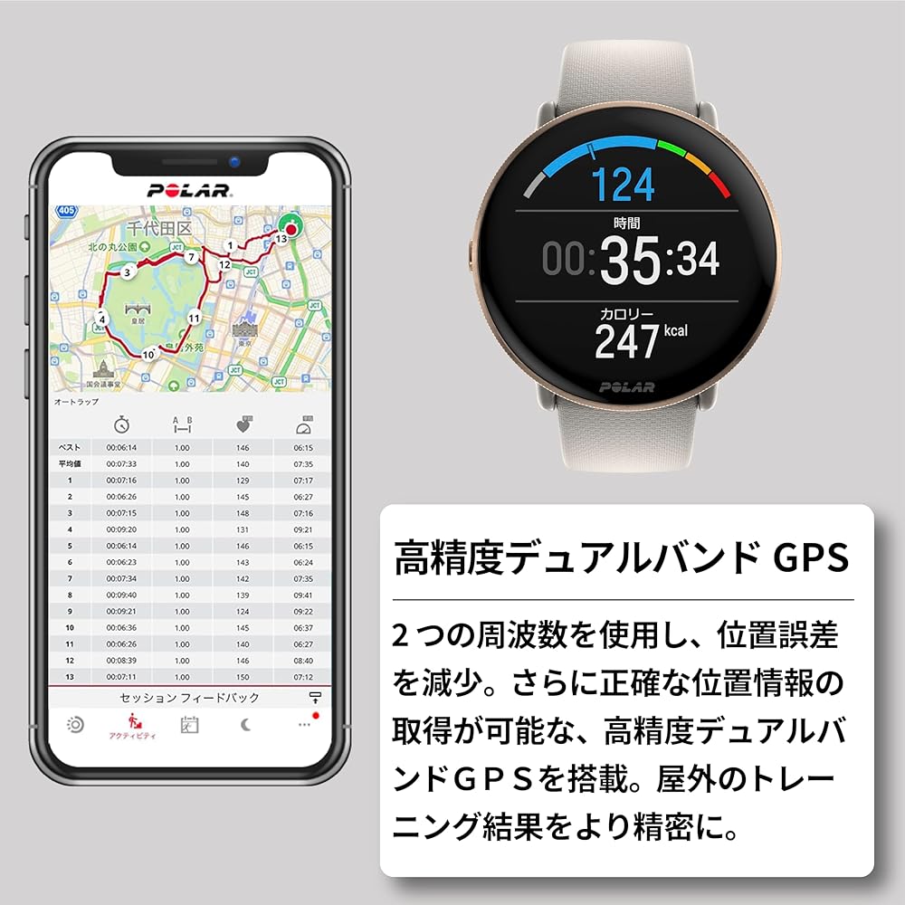 POLAR (Polar) Polar Ignite 3 (Polar Ignite 3) GPS Smart Watch [Japanese Genuine Product] Gold Greige S-L 900106237