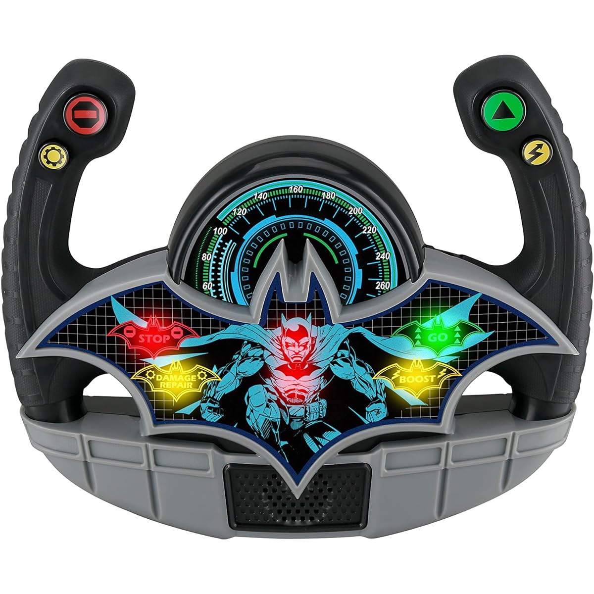 eKids Batmobile Steering Wheel for Kids with Sound Effects and Light-Up Dashboard