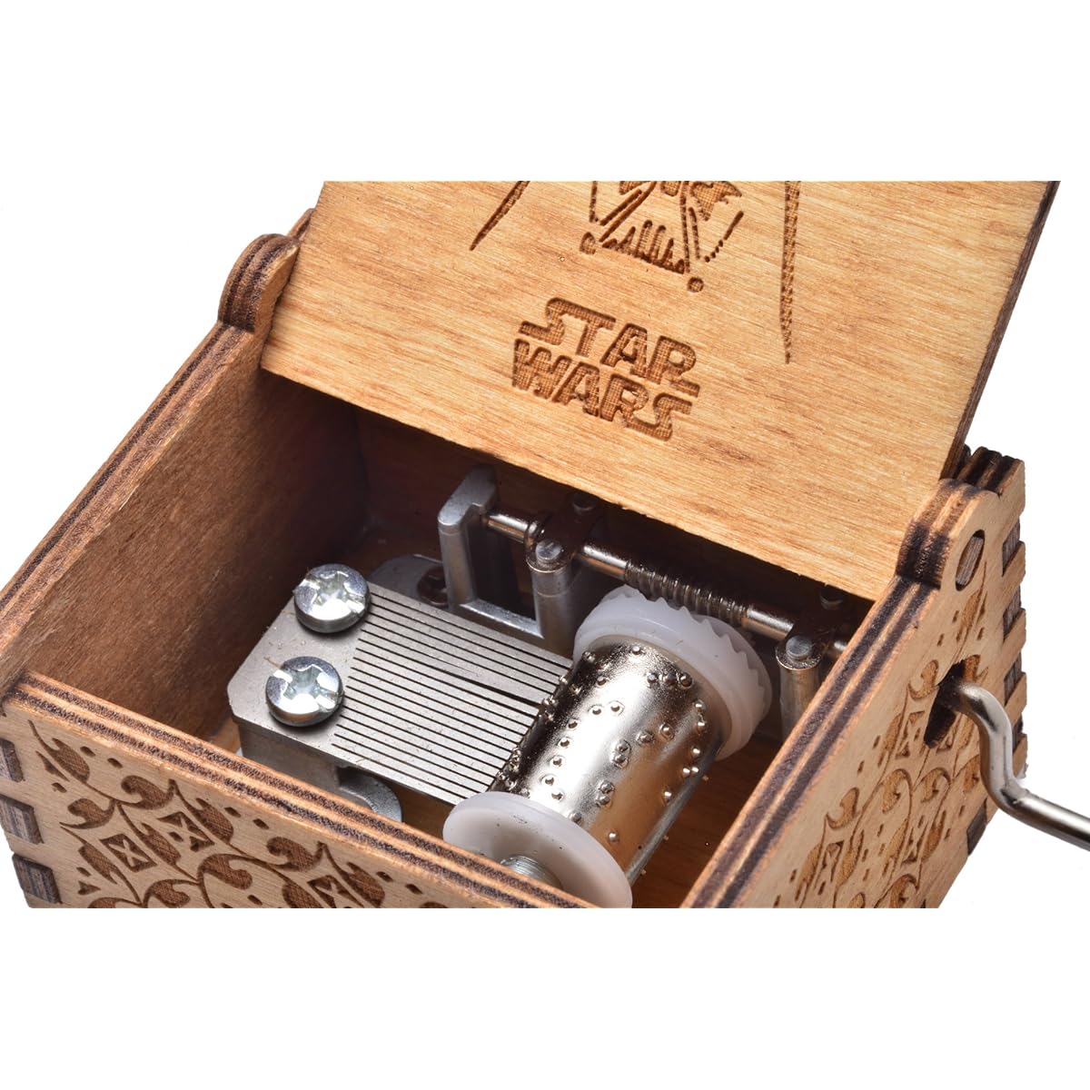 (Wood) - REINDEAR Star Wars Theme Wooden Music Box (Wood)