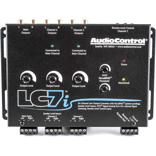 AudioControl LC7i - Black 6 Channel Line Out Converter with AccuBASS
