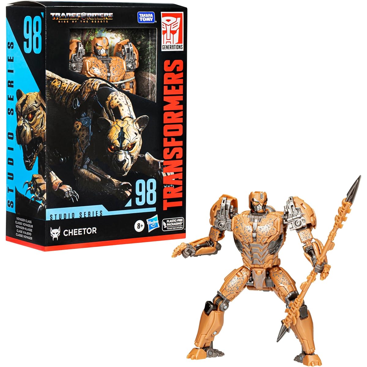Transformers Studio Series Voyager 98 Rise of the Beast Cheetah 6.5 inch Action Figure