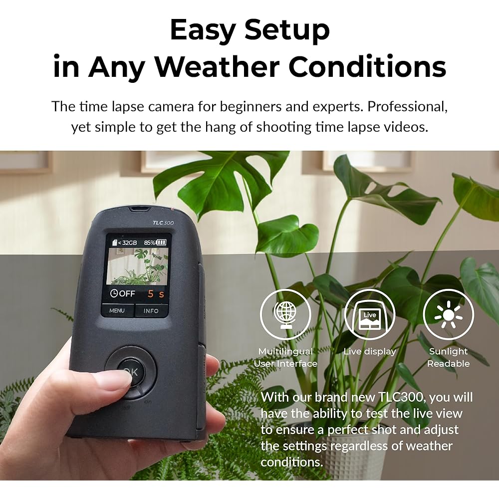 Brinno TLC300 Time Lapse Fixed Point Camera Indoor Camera Long Recording Home Garden Hydroponic Plant Creation Large Work Sculpture Plastic Model Gunpla Lacquer Spray Painting Record Wide Angle 118° 1080P HDR