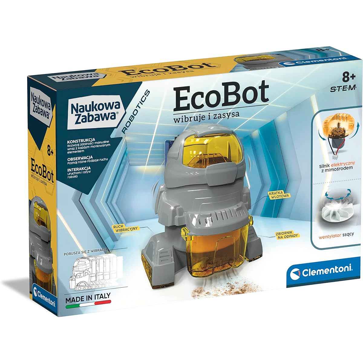 Clementoni - 50061 - Scientific and fun robotics EcoBot robot version for children from 8 years old Poland