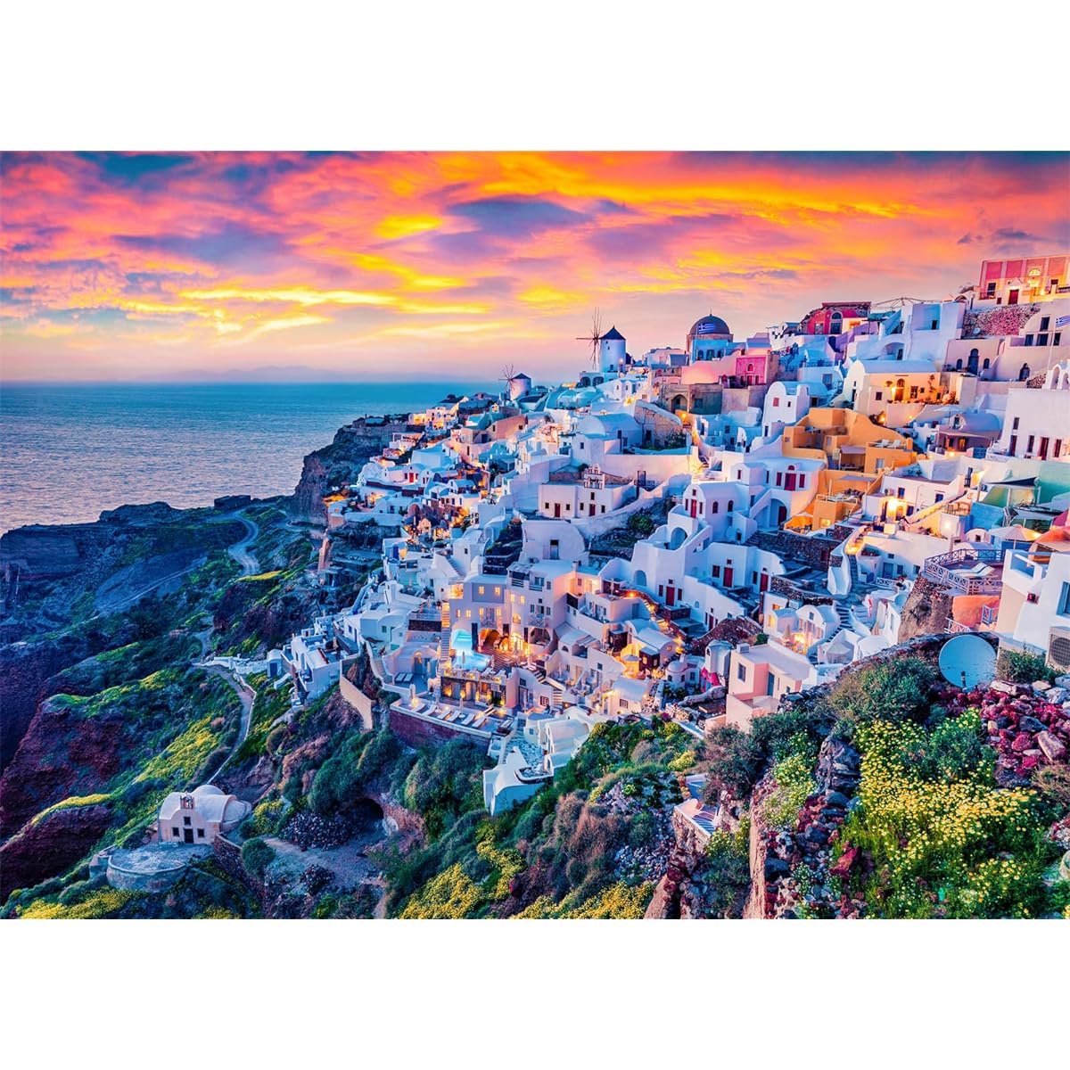 Jigsaw Puzzle for Adults 1000 Piece Puzzle for Adults 1000 Piece Puzzle 1000 Piece Santorini