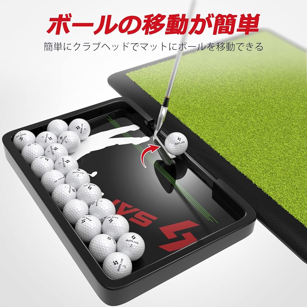 Saplize 18 Foam Golf Balls and Sturdy Golf Ball Tray Kit - Holds 53 Balls Durable and stable ball tray, perfect for indoor/outdoor training