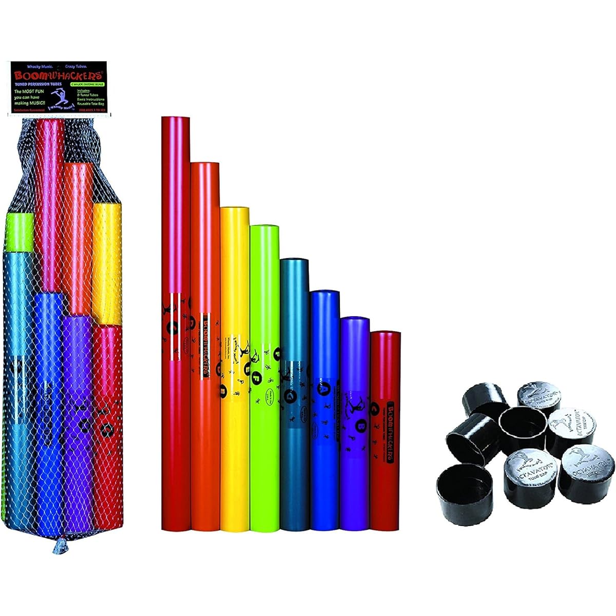 [Boomwhackers] Boomwhackers ® C Major Diatonic Scale Set with Octavator Caps 8Pack BWDG0C8 [Parallel Import]