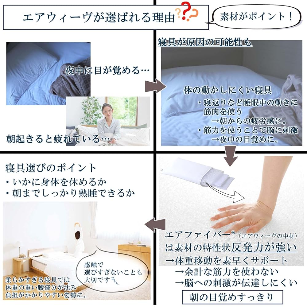 Airweave Pillow S-LINE High Resilience Sideways Washable Height/Hardness Adjustable 2-04091-1 Breathable Width 66 x Length approx. 40 x Height approx. 7~11cm