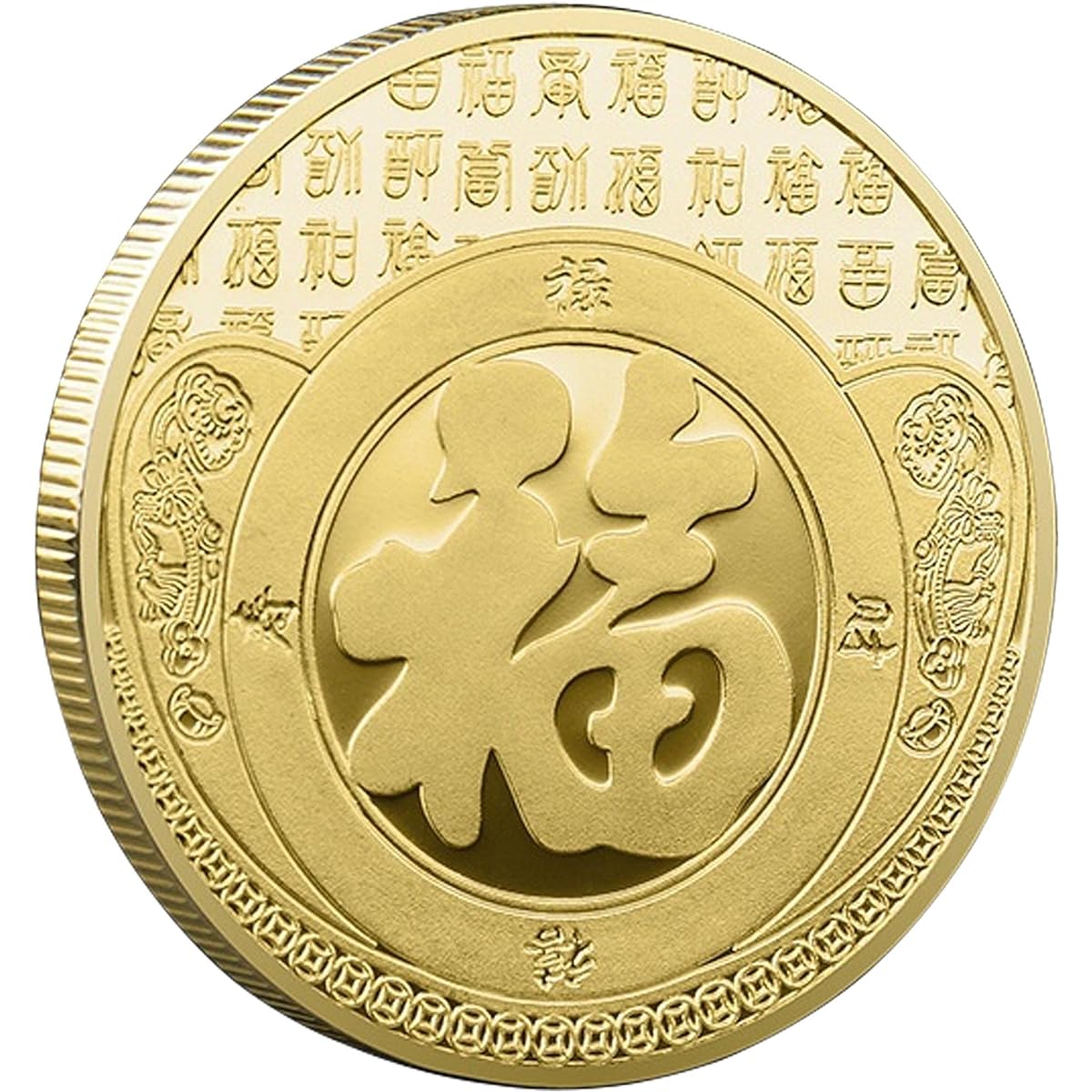 Money and Treasures Will Be Plentiful Lucky Badge May Wealth Come to You Medal Chinese God of Wealth Challenge Coin