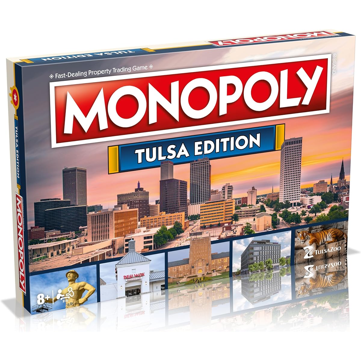 Monopoly Board Game - Tulsa Edition: 2-6 Players Family Board Game for Kids and Adults Board Game for Kids Ages 8 and Up Perfect for Kids and Adults Game Night
