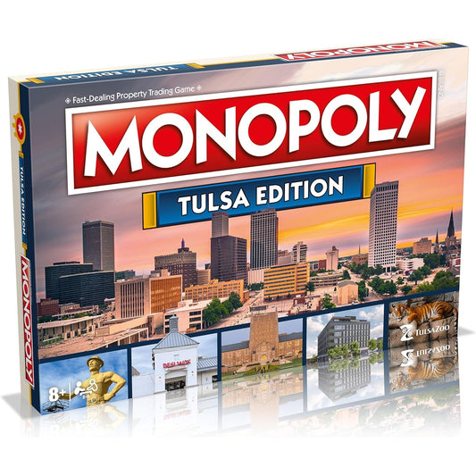Monopoly Board Game - Tulsa Edition: 2-6 Players Family Board Game for Kids and Adults Board Game for Kids Ages 8 and Up Perfect for Kids and Adults Game Night