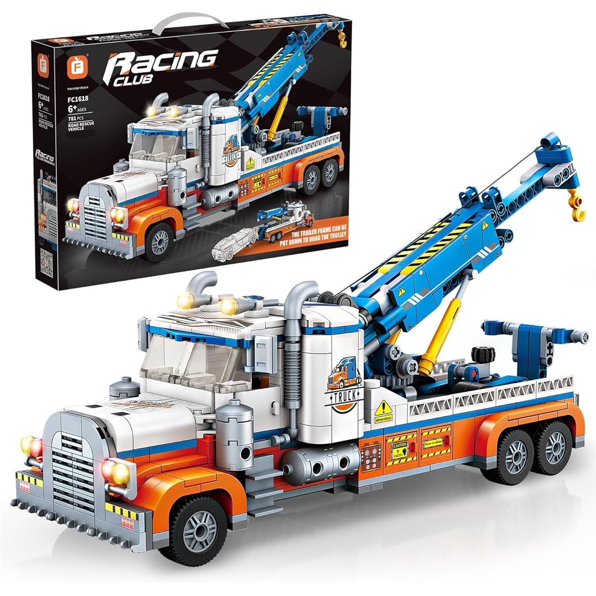 Cdymkf Road Rescue Vehicle Crane Toy Model Building Set, Engineering Series for Kids, Building Blocks Set, Gifts for Kids Ages 6+, for Adult Collection Lovers