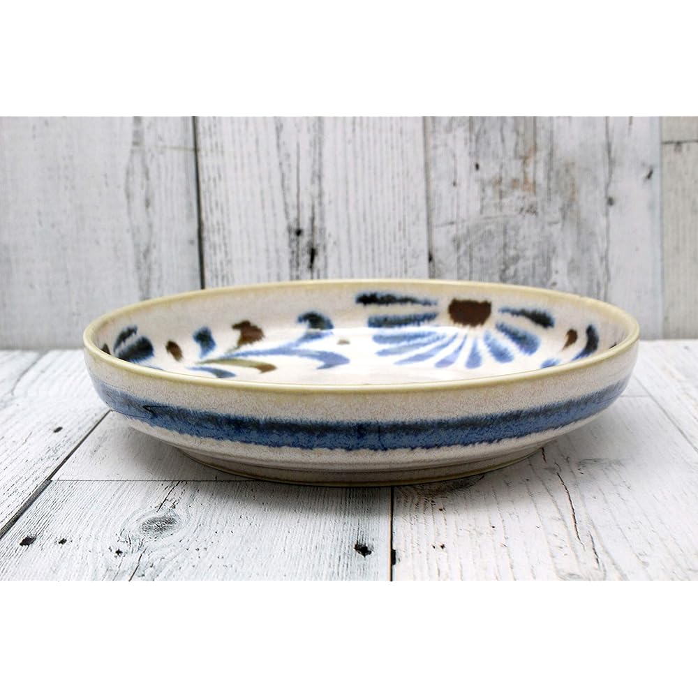 Castle Enterprise New [Commercial use set] Yachimun patterned tropical tableware selected by an Okinawan grandmother. Set of 10 pasta plates that can be used for anything.