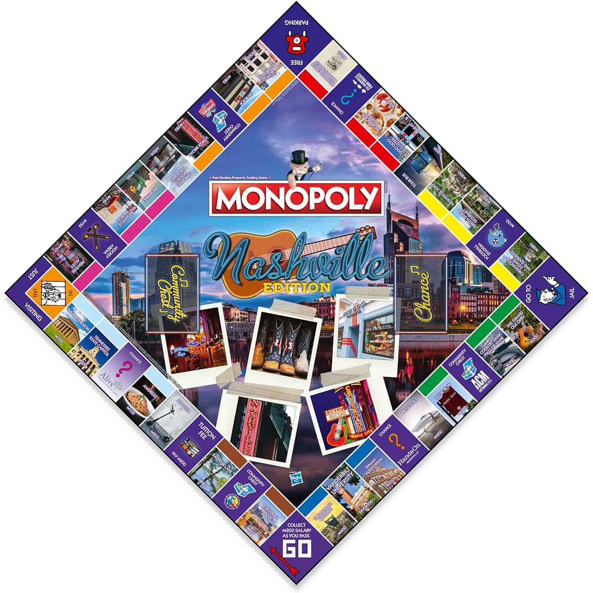 Nashville Monopoly Family Board Game for 2-6 Players, Adults and Kids, Ages 8+, Path to Success