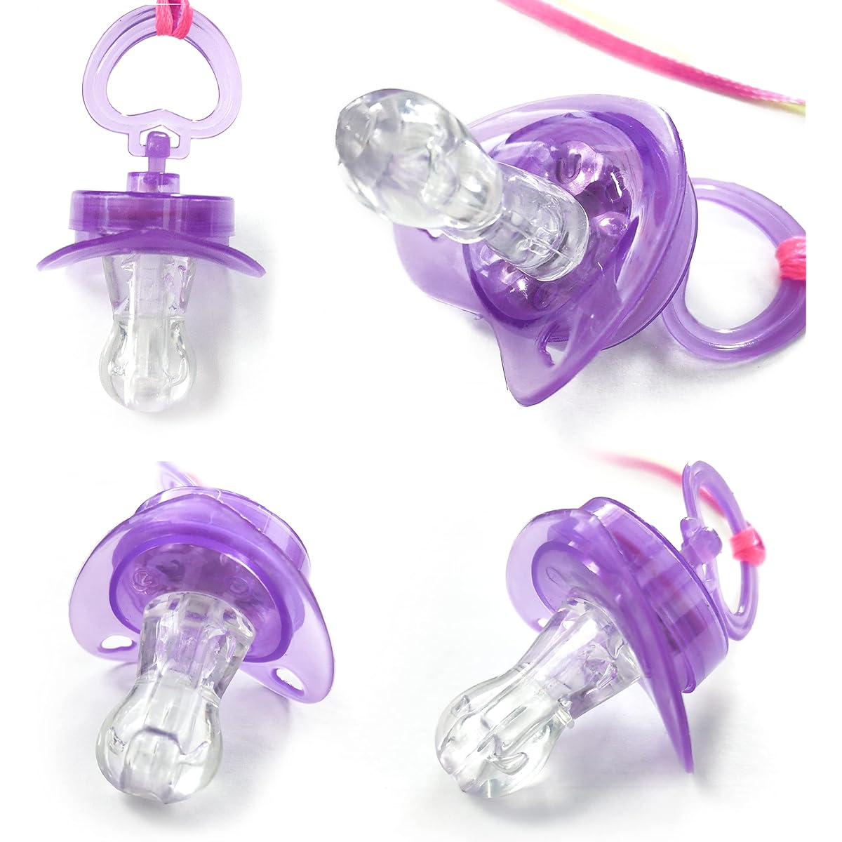 PROLOSO 15 Pieces Light Up Flash Pacifier Whistle Glow in the Dark Party Gift