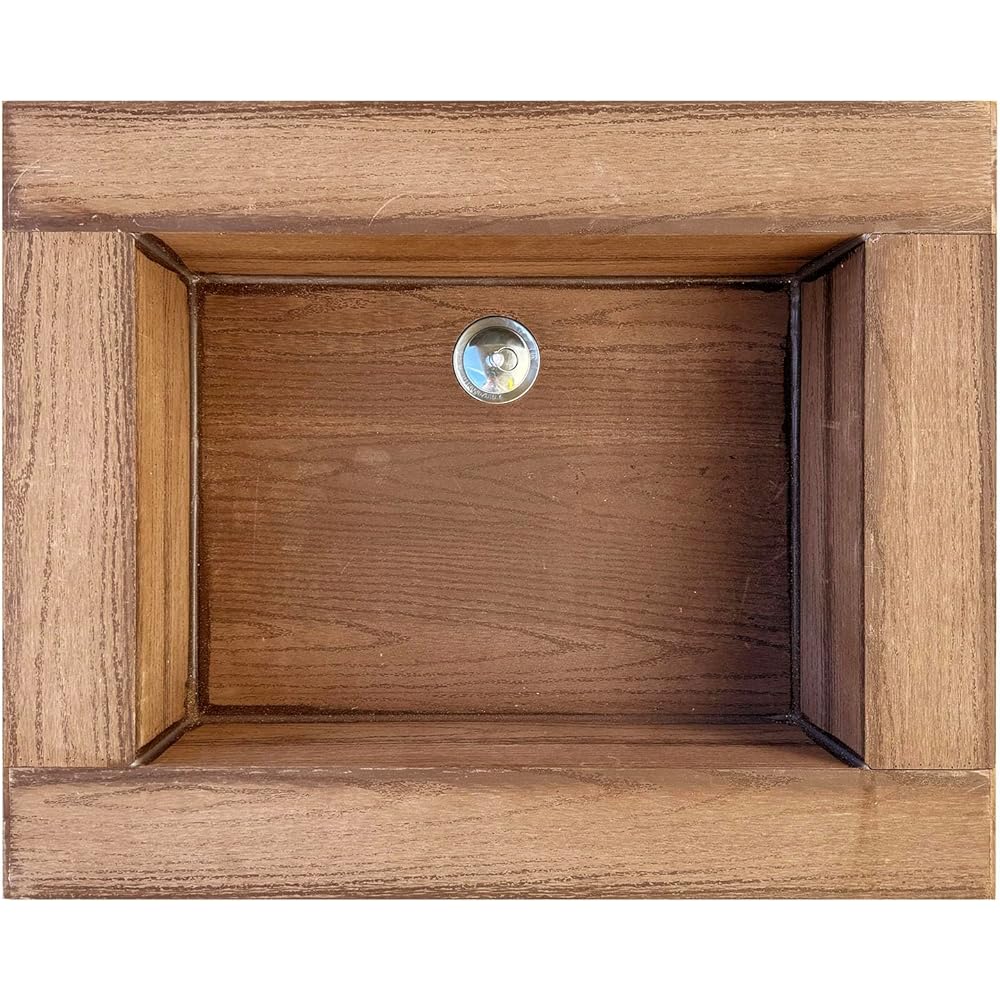 igarden iwood faucet pan natural width 600mm x depth 480mm x height 200mm i10406-nl