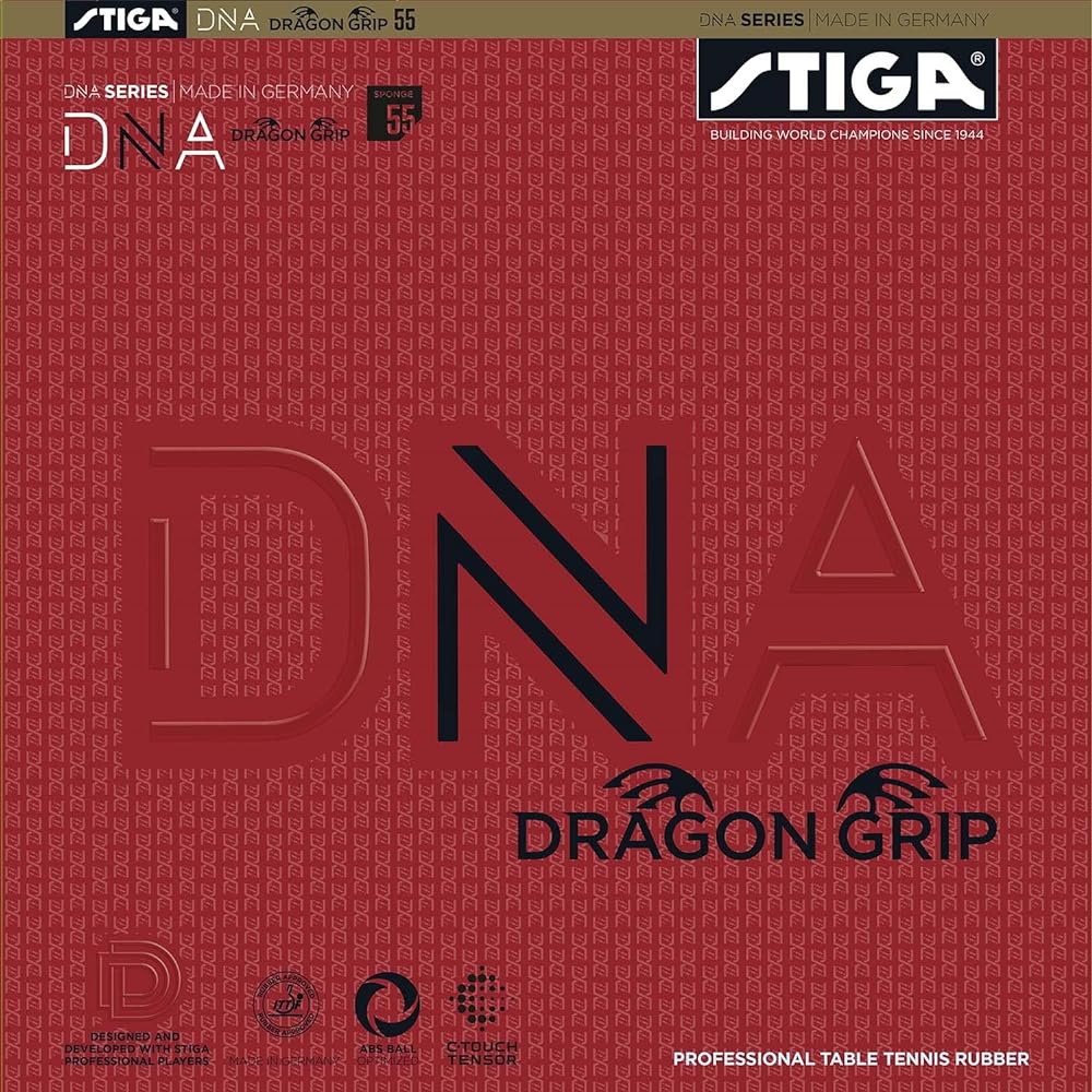 STIGA Table Tennis Rubber Tension Back Soft DNA Dragon Grip 55°