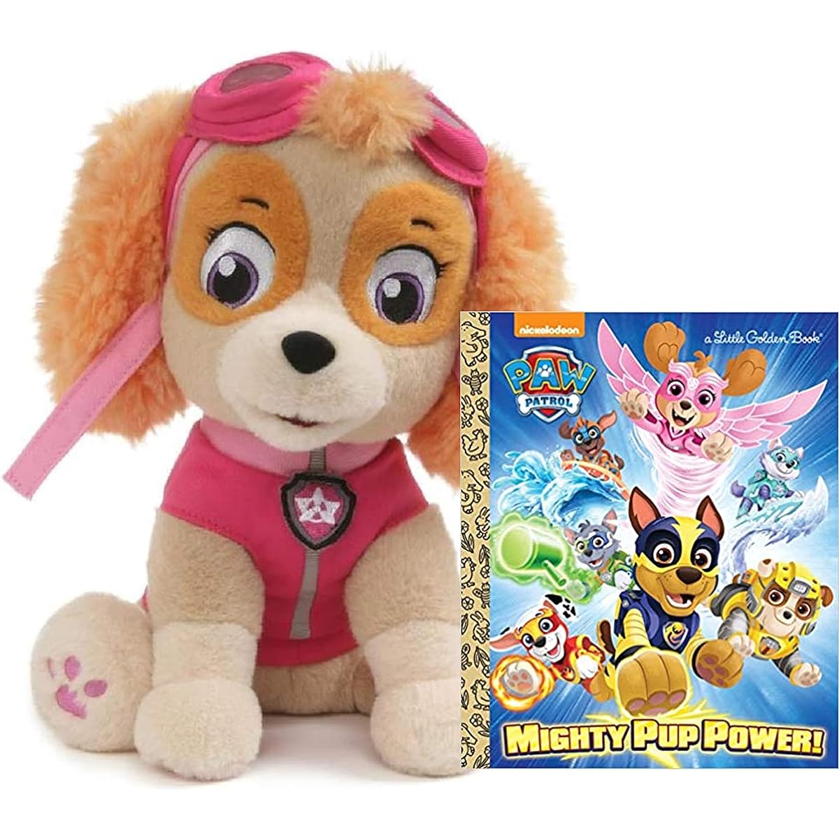GUND Skye 9" Paw Patrol Plush Gift Book Set