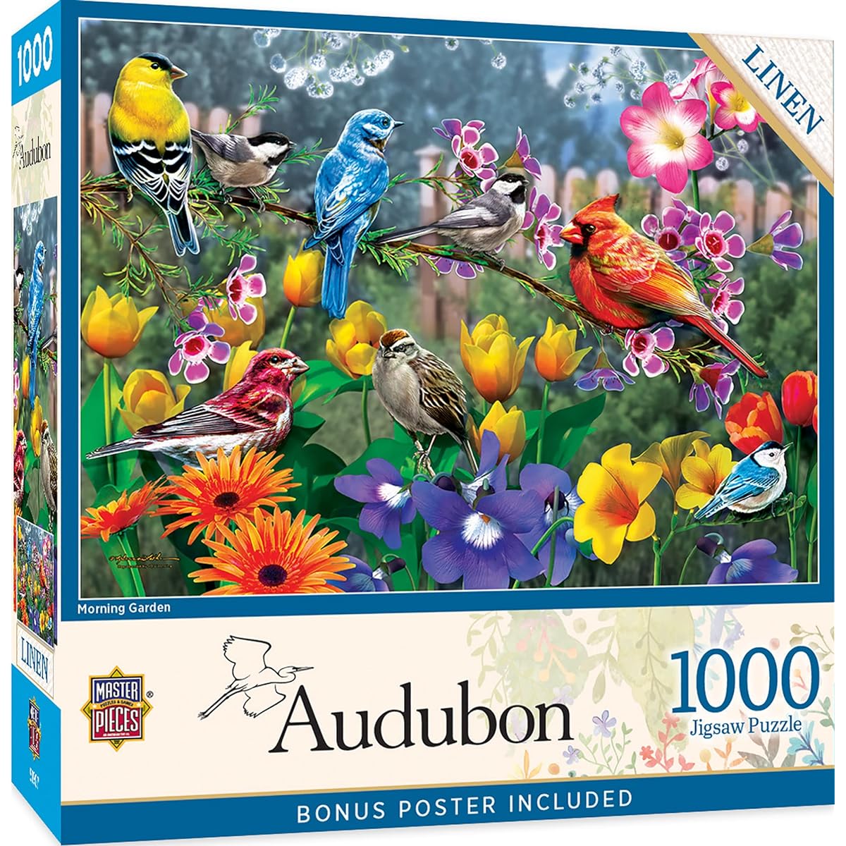 MasterPieces Jigsaw Puzzle 1000 Pieces for Adults, Family, Kids, Morning Garden, 19.25"x26.75"