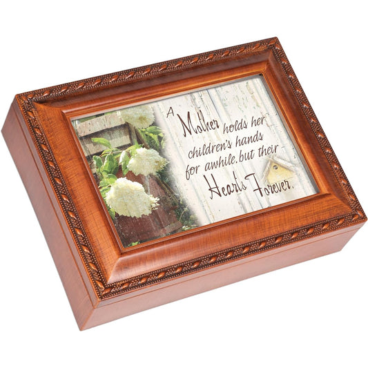 A Mother Holds Her Childrens Hands Music Box