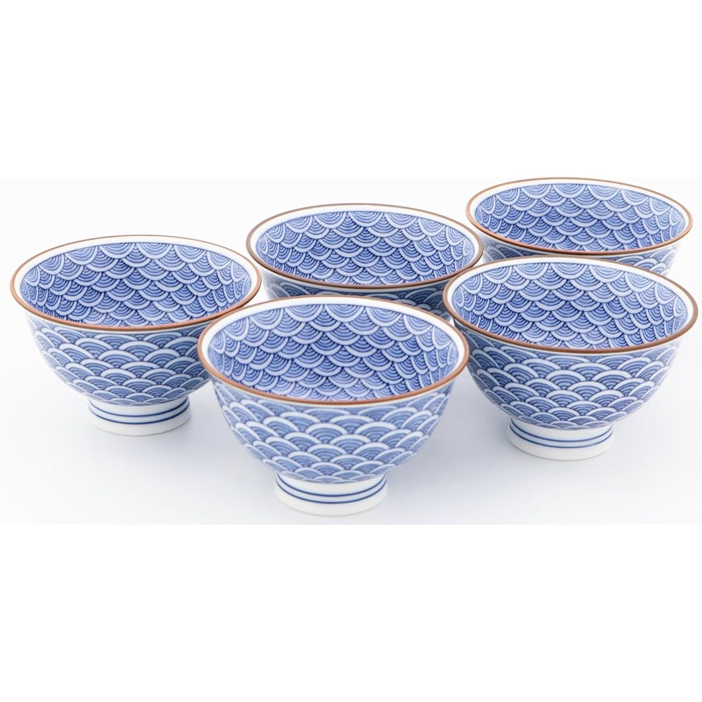 Kyoritsu Pottery Hasami Ware Midogama Small Sencha Set (Set of 5, in gift box) Seimi Namatsushi 86160