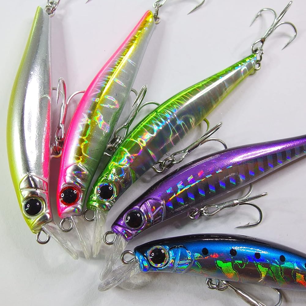 [momo lure] Momoru lure sea bass lure swimmer 70S 7g sinking minnow plated barracuda small blue fish