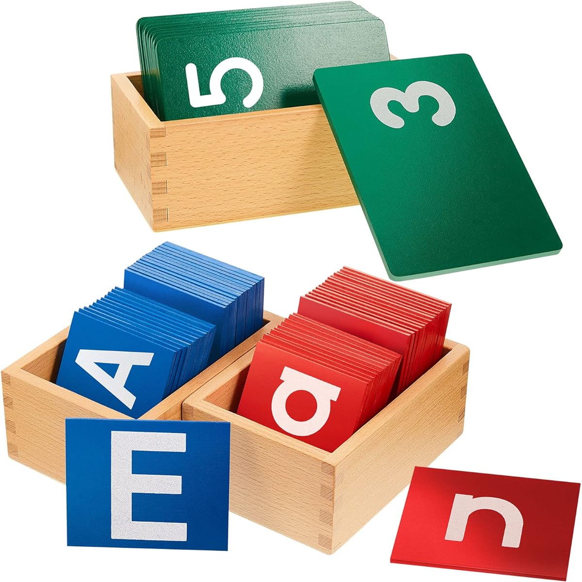 Sandpaper Letters with Box Sandpaper Numbers Sensory Letters Tactile Letters Sandpaper Alphabet Preschool Learning Educational Toys Set of 2