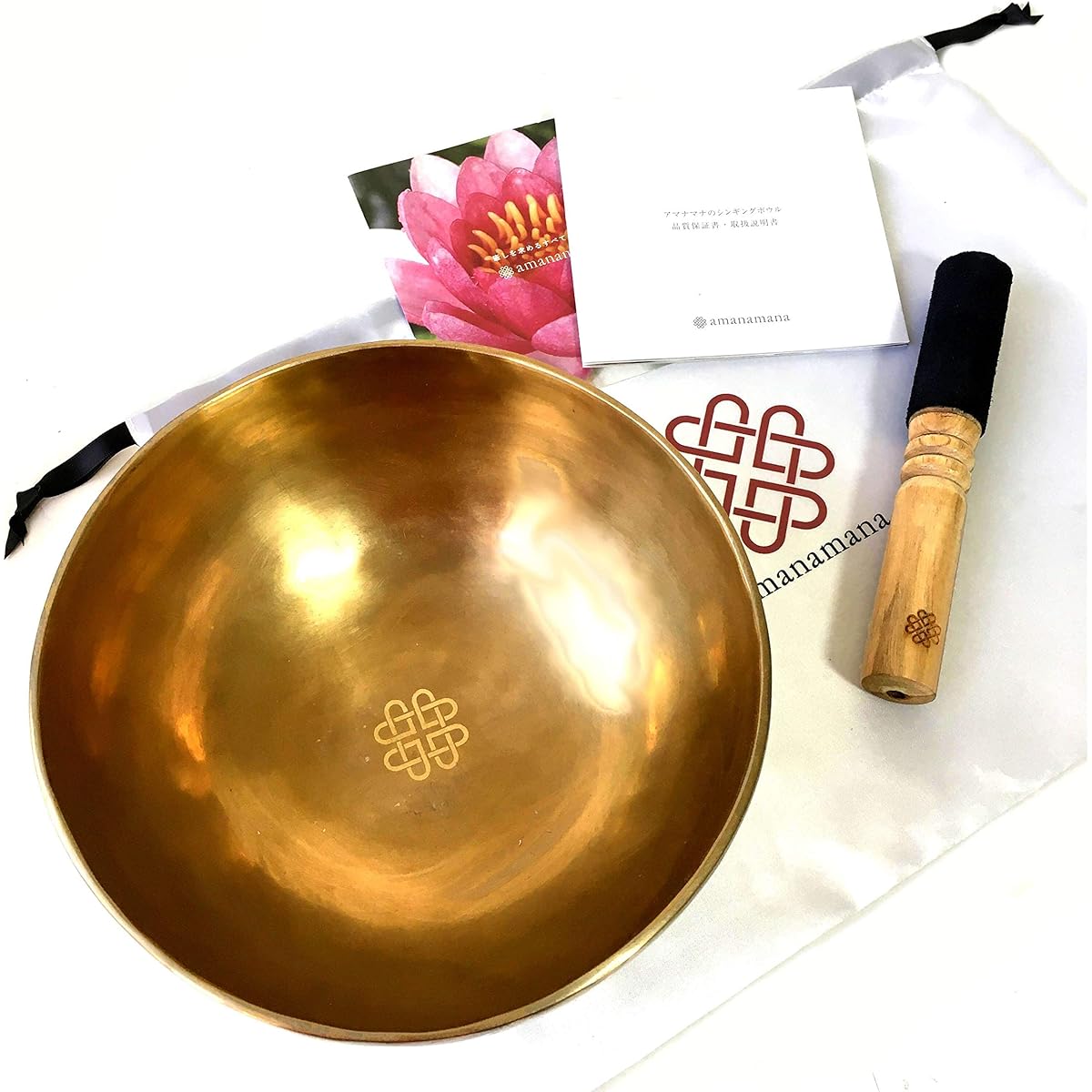 Tibetan Singing Bowl Medium 21cm [Amanamana Official] Purification Healing Overtone Meditation Professional and Association Certified