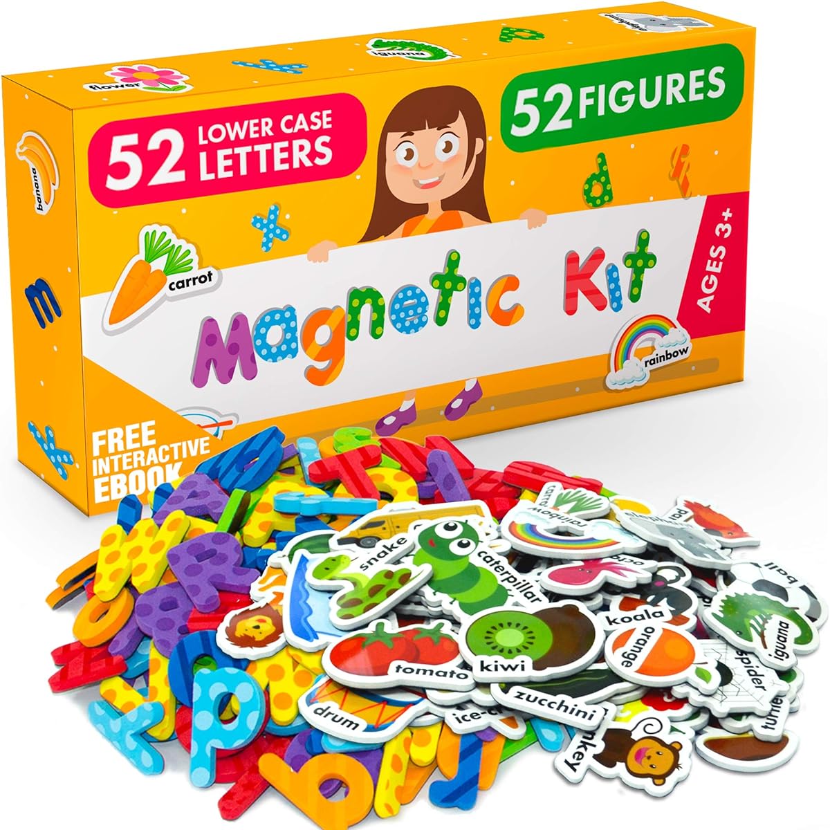 X-bet MAGNET 52 figures + 52 small letters.