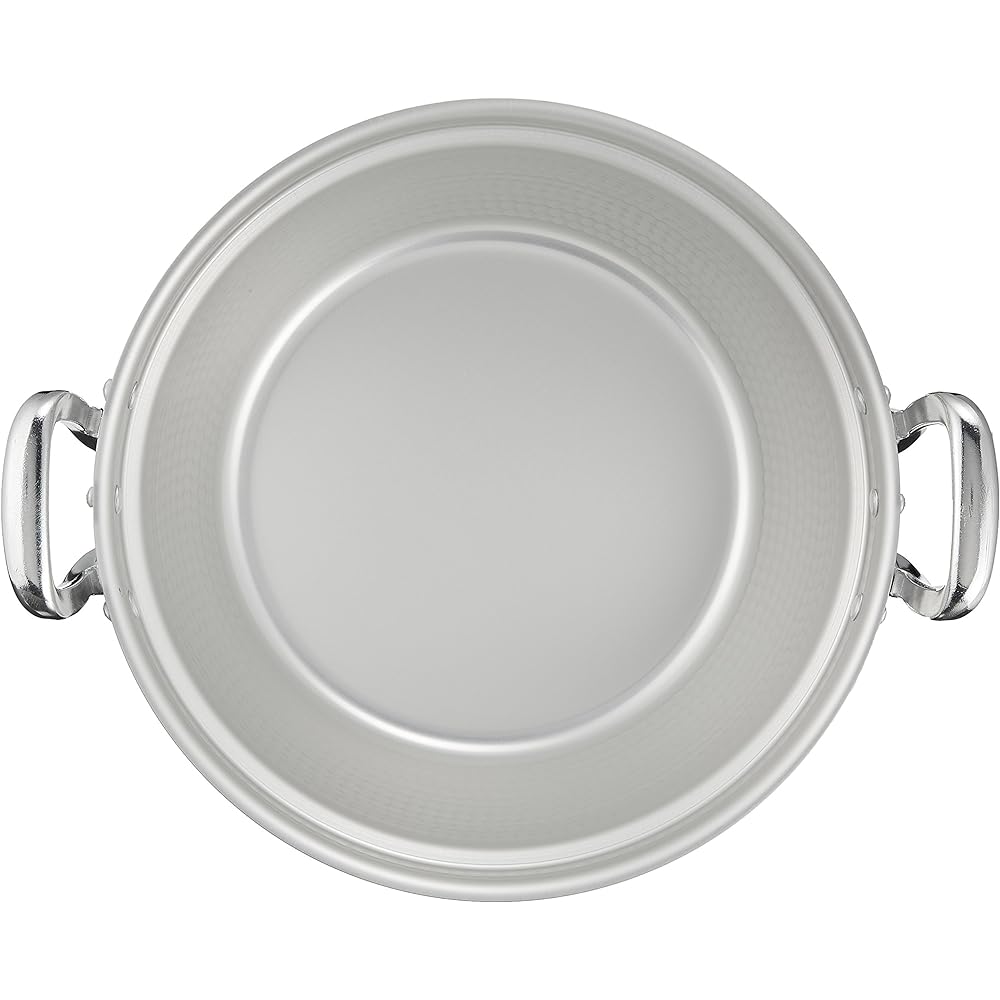 Endo Shoji TKG Cooking Pot, Two Hands, 33cm, Made of Aluminum, Alumite Processed, Ready to Use, Resistant to Discoloration, and Corrosion Resistant, Outer Diameter x Depth (mm) 345 x 150, Capacity (L) 9.4, Commercial Use AEV1704