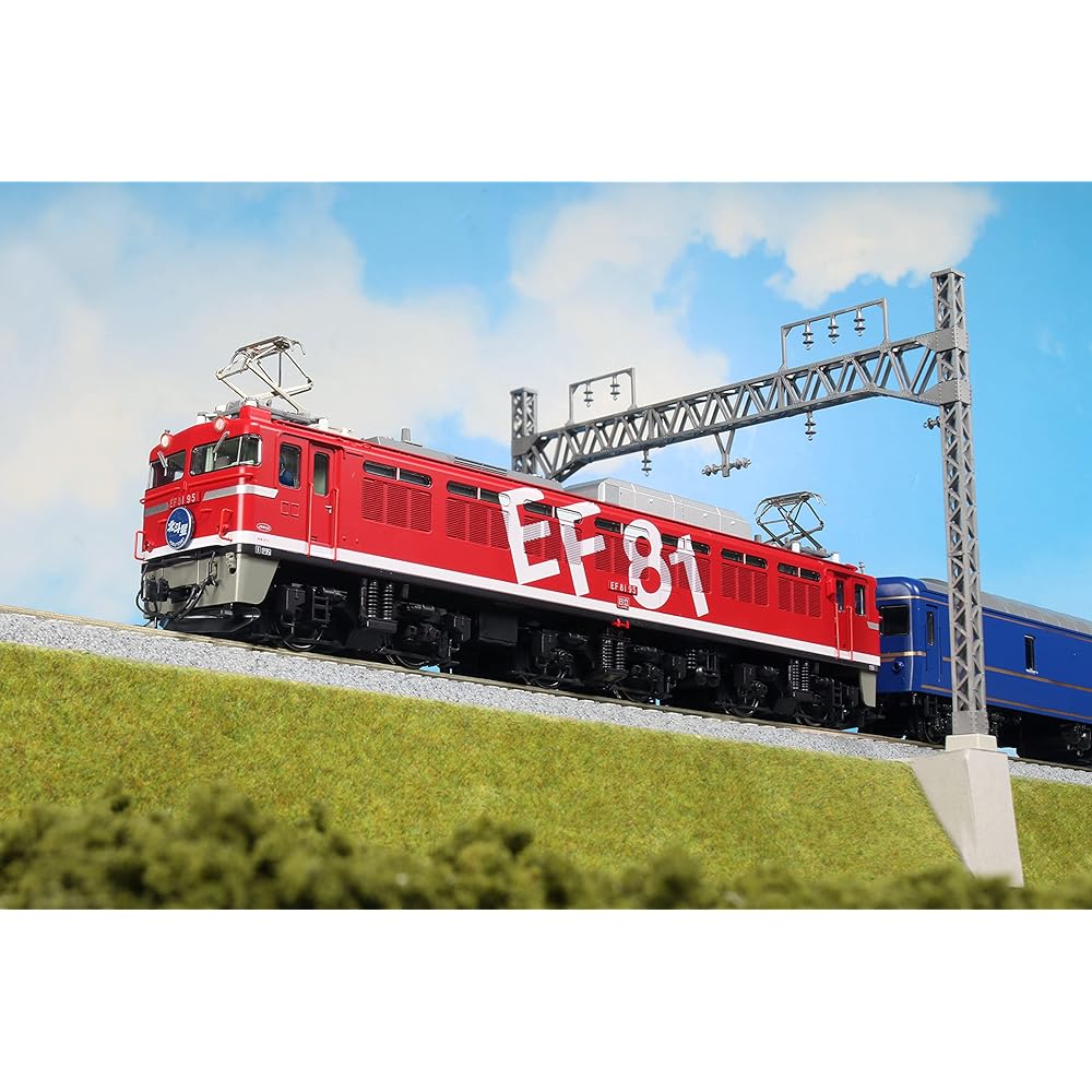 KATO HO Gauge EF81 95 Rainbow Paint Machine 1-322 Railway Model Electric Locomotive Red