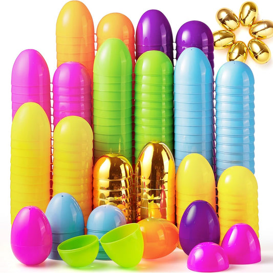3.15 inch Colorful Eggs Plus Golden Eggs 144+6pcs