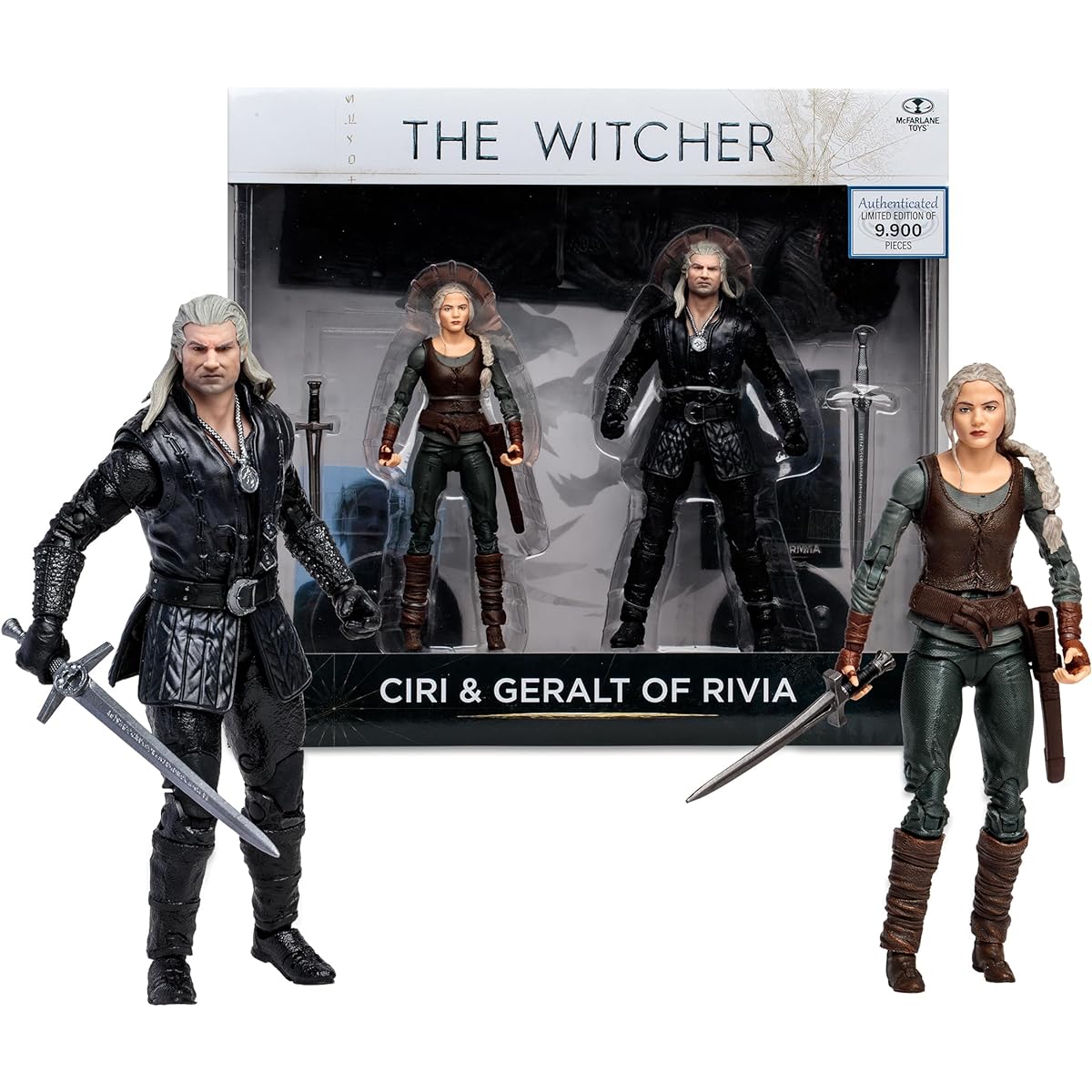 McFarlane Toys The Witcher Ciri & Geralt of Rivia (Season 3) 7" Action Figure 2-Pack, Ages 12+