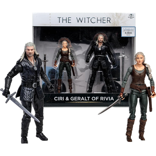 McFarlane Toys The Witcher Ciri & Geralt of Rivia (Season 3) 7" Action Figure 2-Pack, Ages 12+