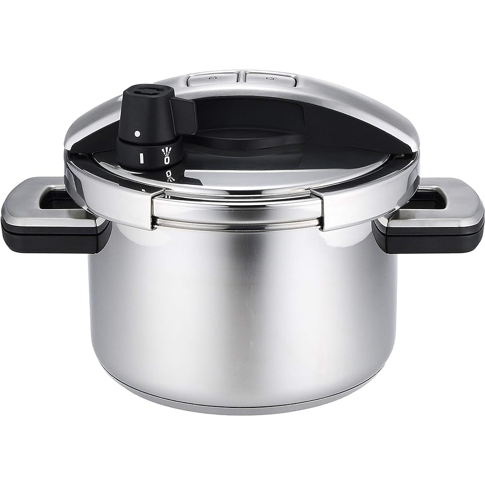 Meyer Pressure Cooker, Ultra High Pressure Cooker, Stainless Steel, Compatible with IH, One-Touch Open/Close, Includes Recipe Collection Supervised by Masahiro Kasahara "High Pressure Cooker 4.0L" [Domestic Genuine Product] YR-PC4.0