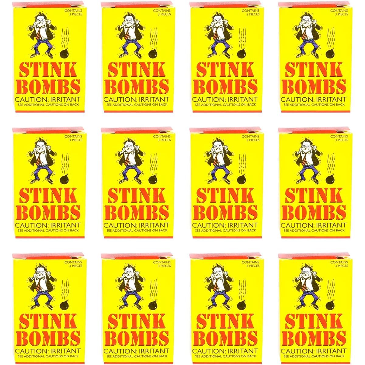[Rhode Island Novelty] Rhode Island Novelty 36 Stink Bombs 3 Glass Vials Per Box Stinky and Smelly Novelty RN [Parallel Import]