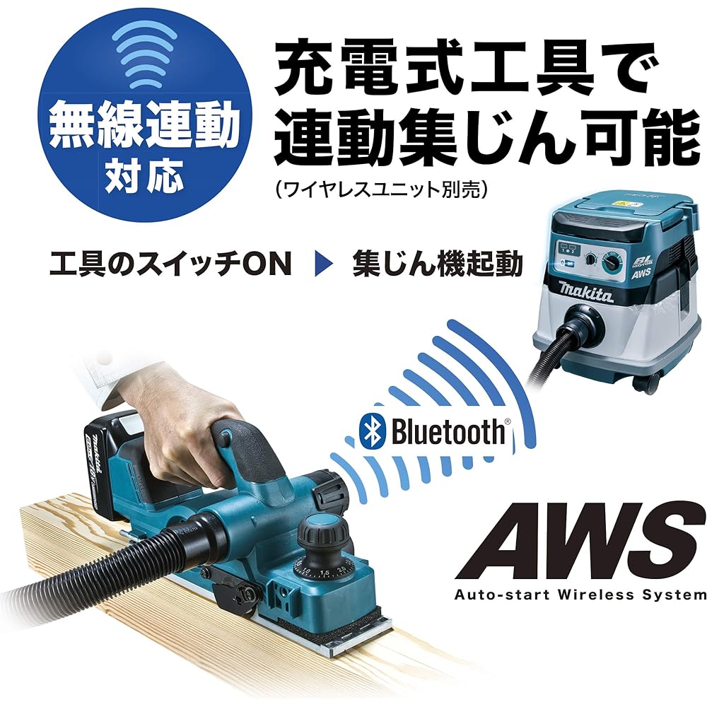 Makita 82mm Rechargeable Planer 18V Battery/Charger Sold Separately KP181DZ