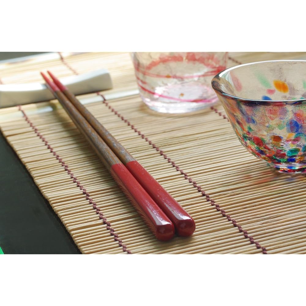 Urushiya Hayashi Chopsticks [Iron wood/Natural wood/Set of 2 (24cm/22.5cm)] Couple chopsticks, Kishu lacquerware, Traditional craft, Hand-painted finish, Chopsticks, Wedding gift, Family gift