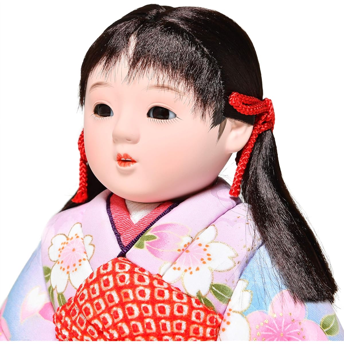 [Woodgrain Ichimatsu] [Ichimatsu Doll] No. 7 Woodgrain Kyoto Nishijin Sakura Flower Pattern Costume Ichimatsu: Made by Yoshitoshi [Hina Doll] [Ukiyo Doll]
