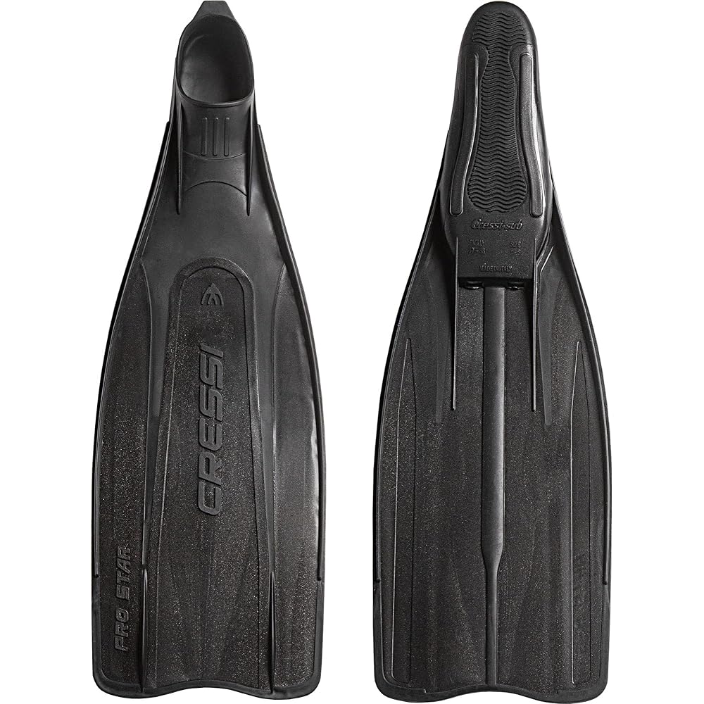 CRESSI Scuba Freediving Snorkeling Fin [PRO STAR] Lightweight Long Blade Full Foot [Genuine Product]