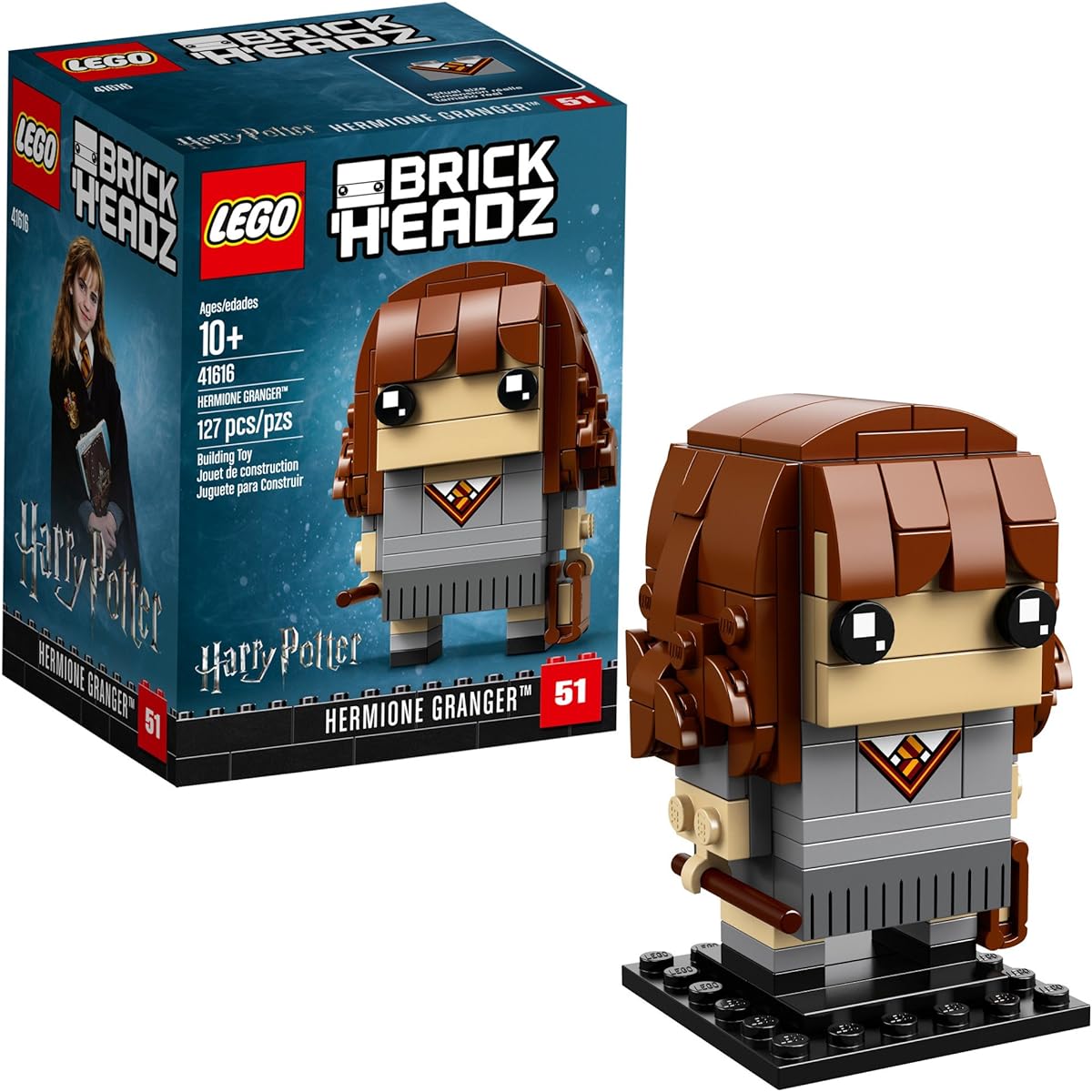 LEGO BrickHeadz Hermione Granger 41616 Building Kit (127 Piece), Multi, 127Piece