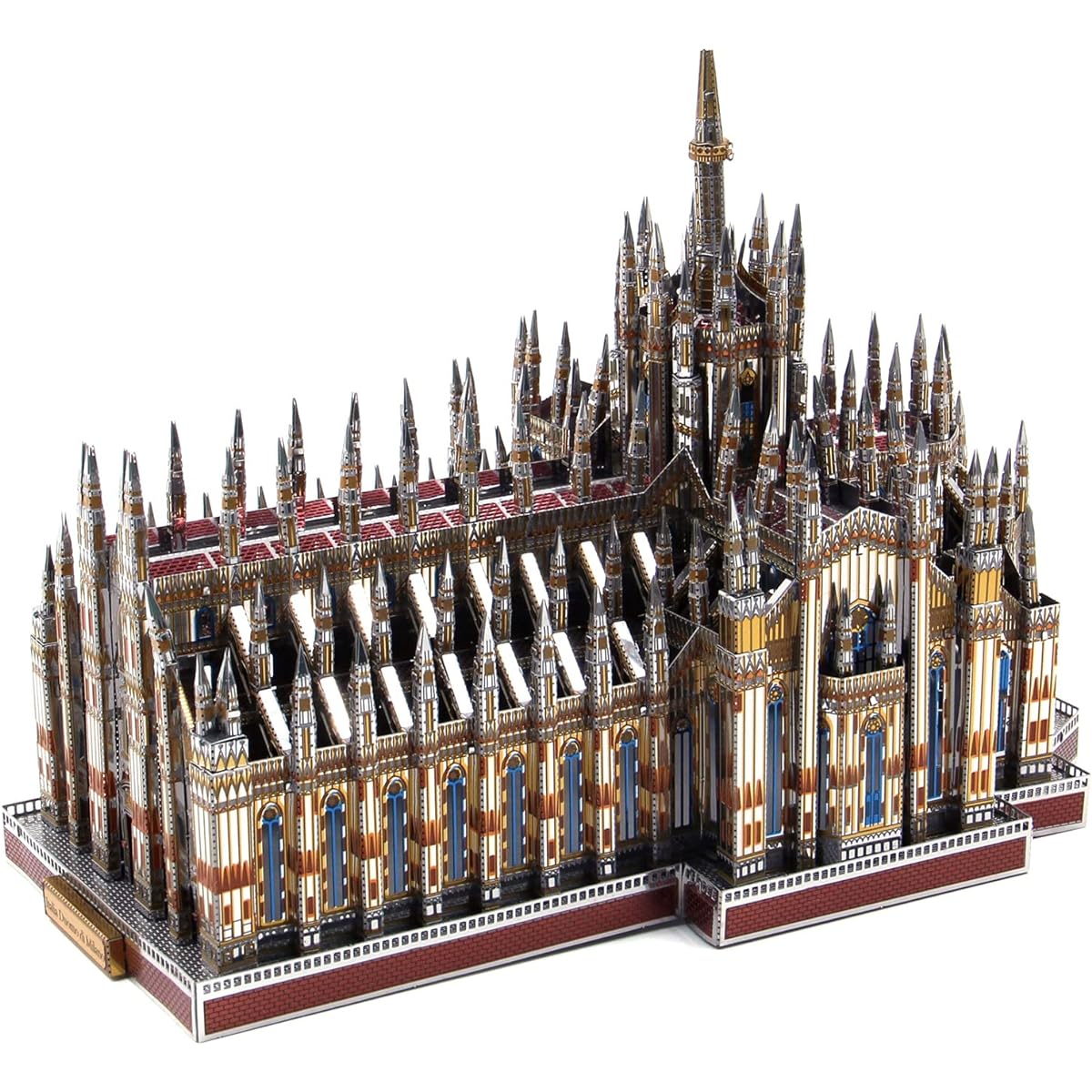 3D Metal Puzzle Italy Famous Architecture Model Assembly Kit Laser Cut Jigsaw Puzzle Brain Teaser - Micro World J045 Milan Cathedral (Duomo di Milano)