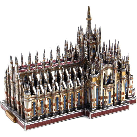 3D Metal Puzzle Italy Famous Architecture Model Assembly Kit Laser Cut Jigsaw Puzzle Brain Teaser - Micro World J045 Milan Cathedral (Duomo di Milano)