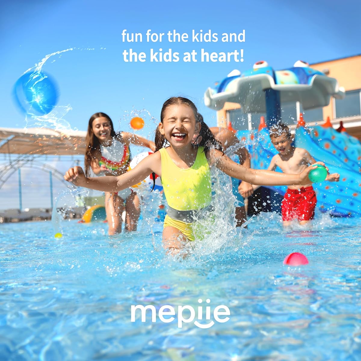 mepiie • SPLASHPOD • Reusable Water Balloons with Mesh Bag | Self-Sealing Magnetic Water Bombs for Kids Adults Eco-Friendly Silicone Outdoor Play Water Pool Games Toys Summer Fun Party Gifts (12 Pack)