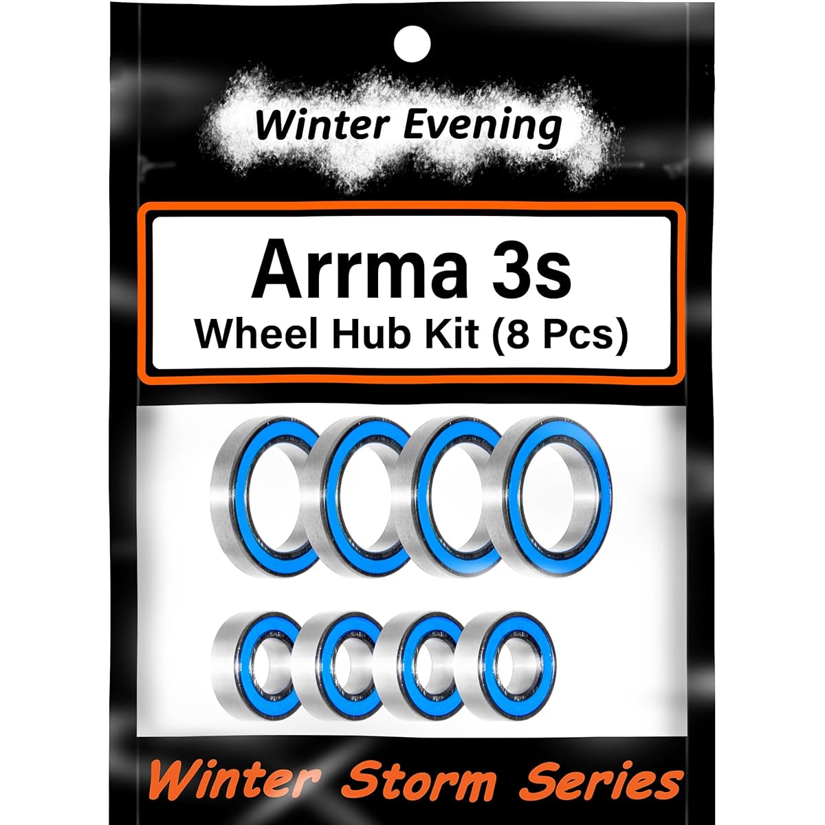 Winter Evening - 3s Arrma Big Rock Granite Senton Typhon 3S BLX Hub Carrier Bearing Kit (8pcs)