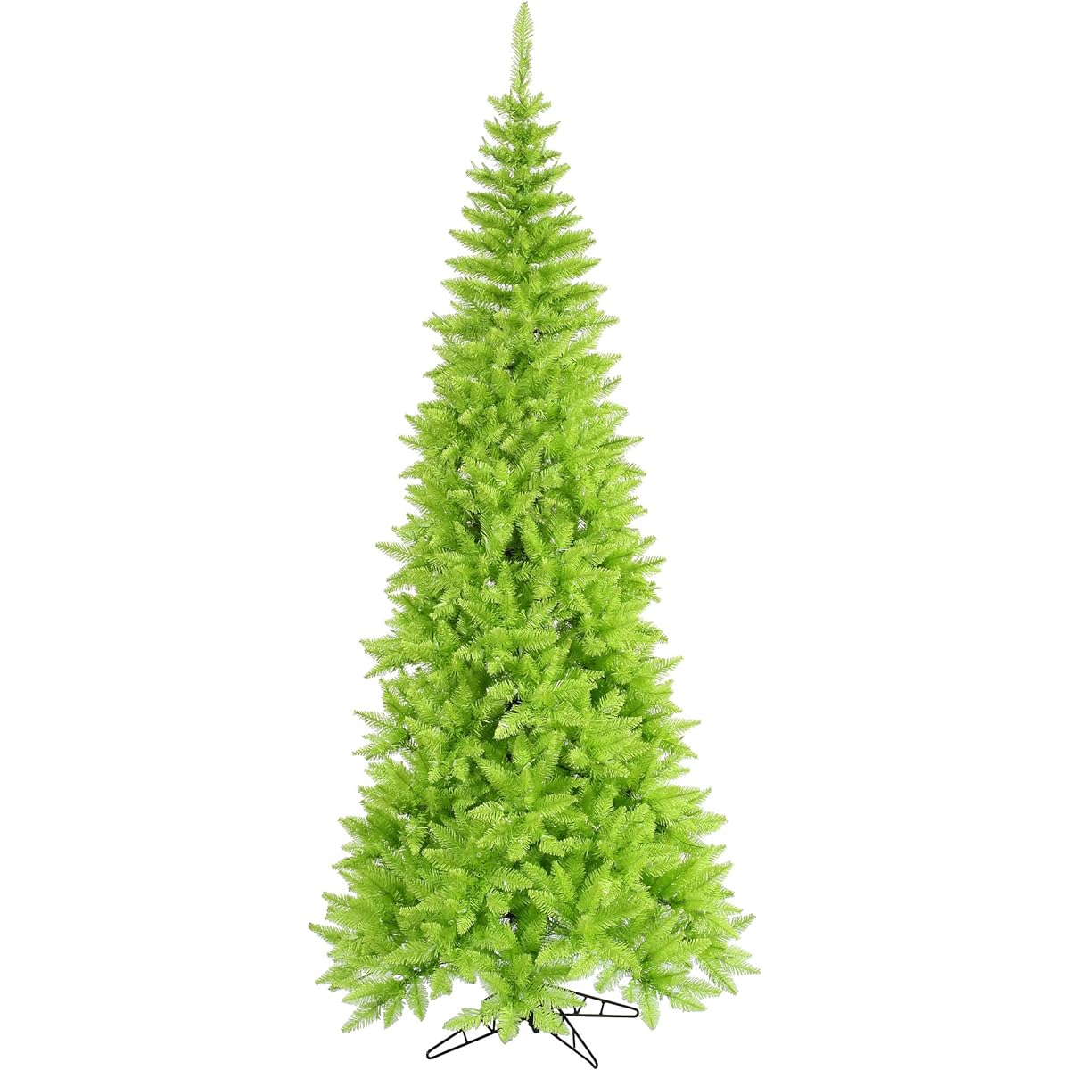 Vickerman 4.5ft Lime Fir Slim Artificial Christmas Tree - No Lights - Faux Fir Christmas Tree - Seasonal Indoor Home Decoration