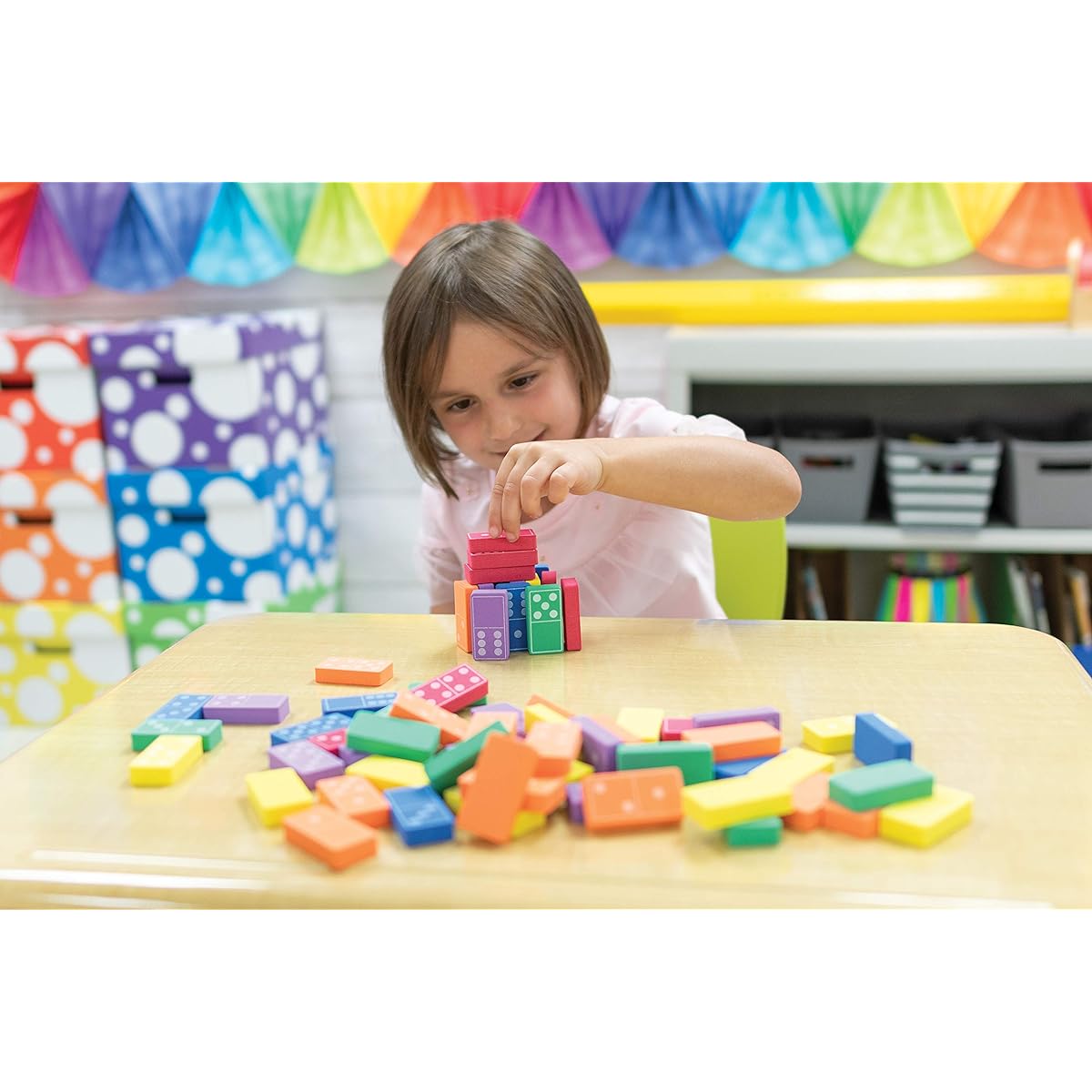 Chenille Kraft Wonderfoam Dominoes with Storage Bucket